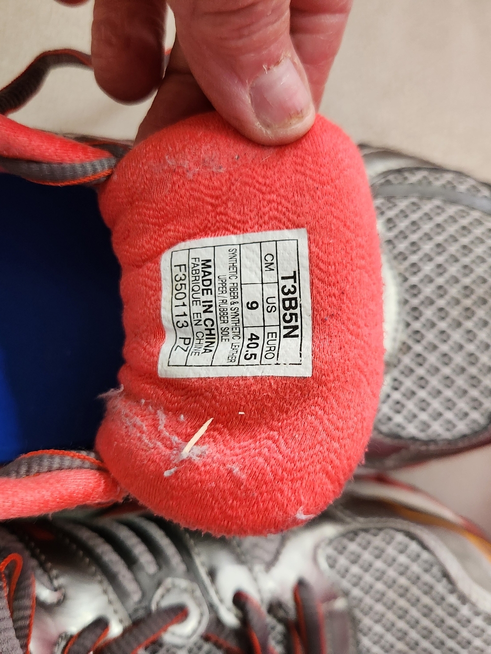 Asics Coral and Gray Women's Sneakers